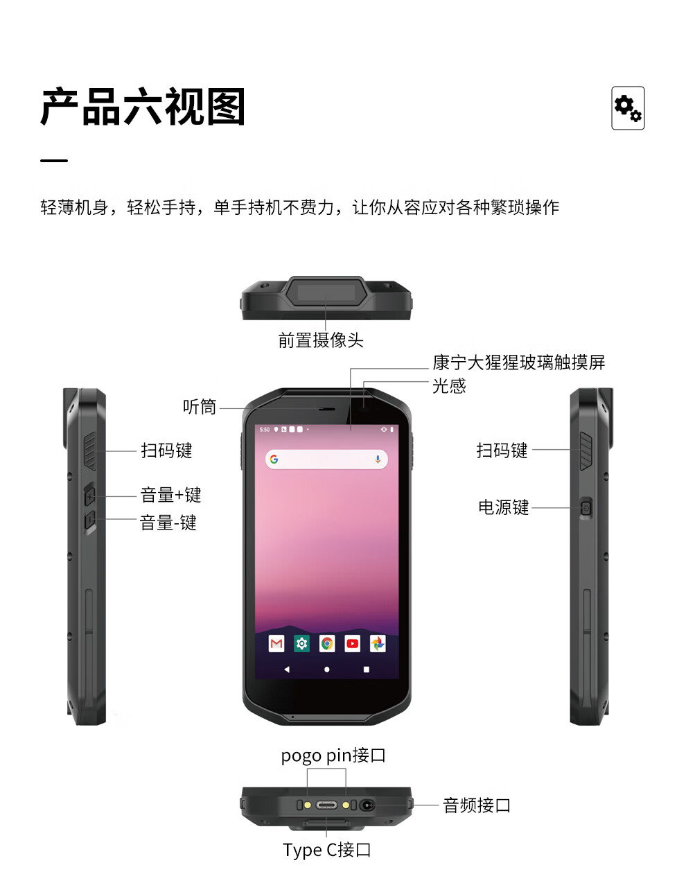 5 英寸 工业三防平板